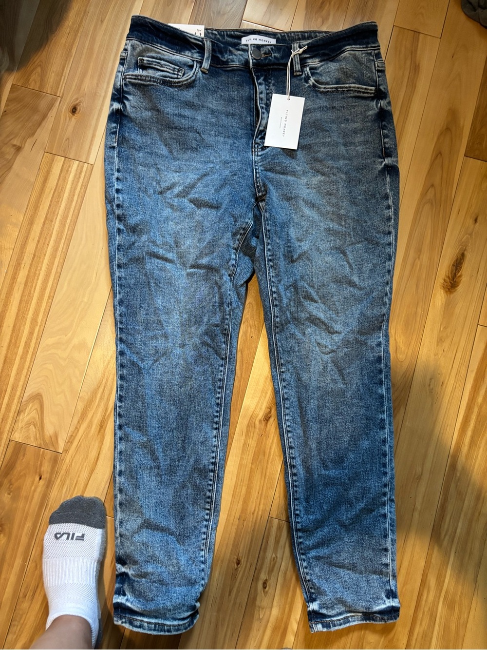 Flying Monkey Skinny Jeans - Medium Blue Wash